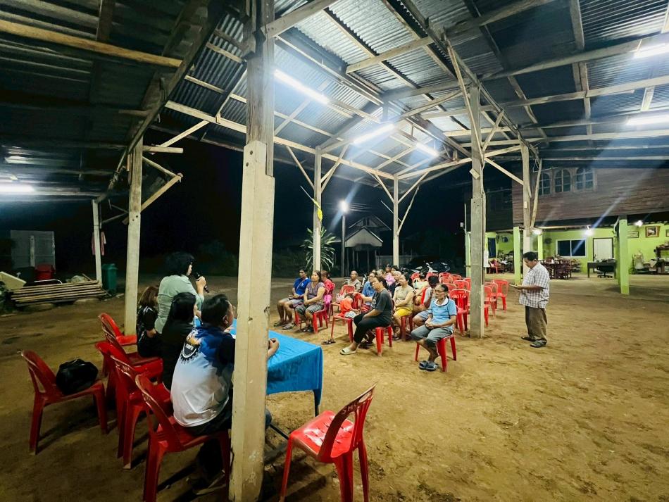 องค์การบริหารส่วนตำบลวังบาล ร่วมประชาคมหมู่บ้าน หมู่ที่ 1 รับฟังความคิดเห็นของประชาชน